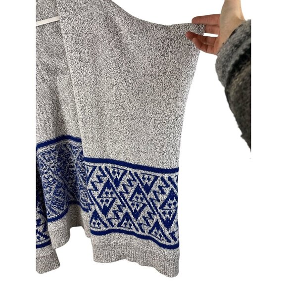 Aritzia Community Iconic Cape Cardigan Aztec Open Front Grey Blue XS/S - Picture 2 of 8